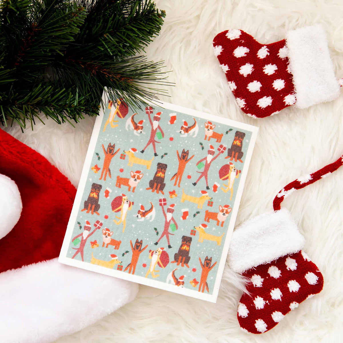 Puppington Pupper Towels Swedish Dishcloths Doggie Dozen Year-Round Holiday Prints 12-Pack