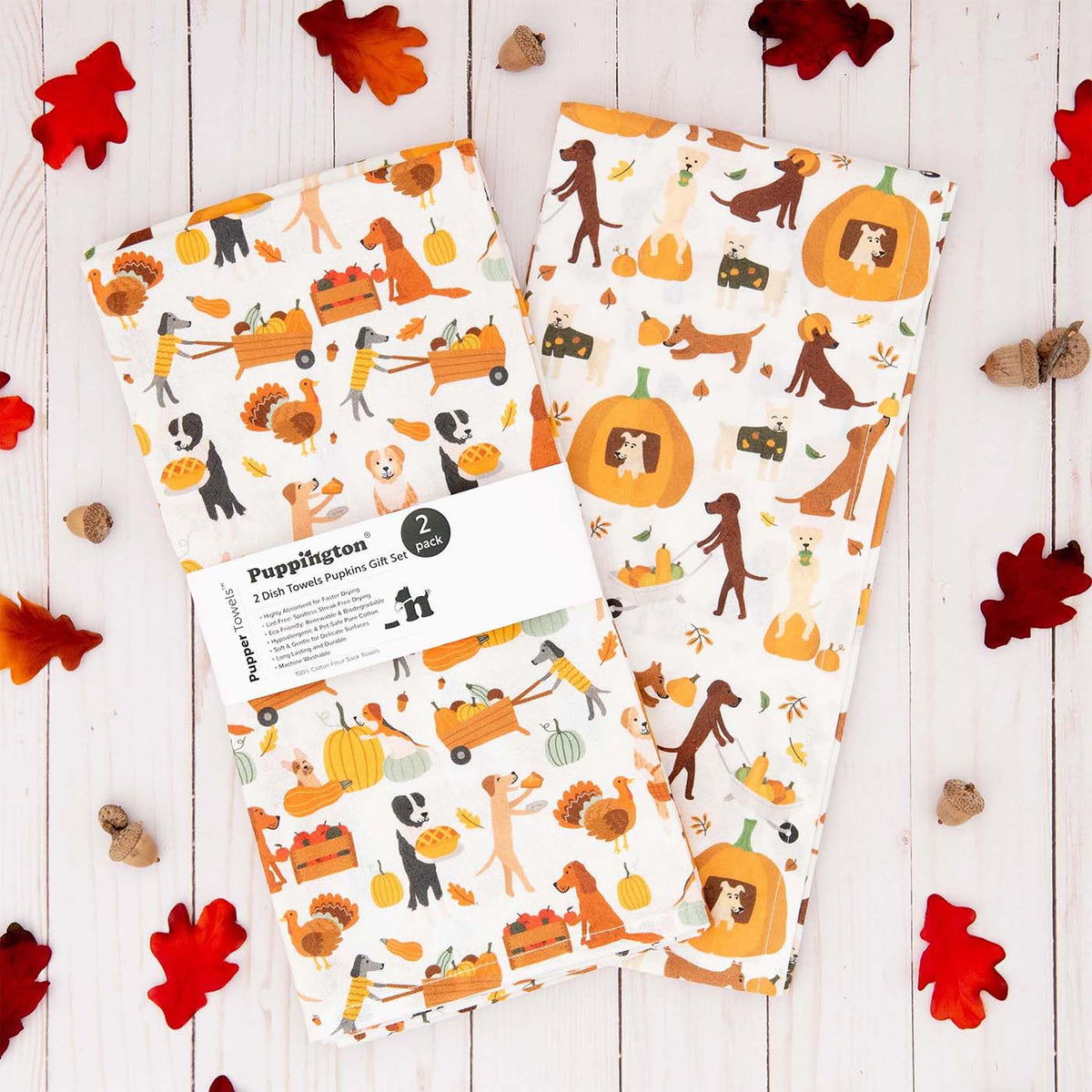 Puppington Kitchen Towels - Harvest Hounds