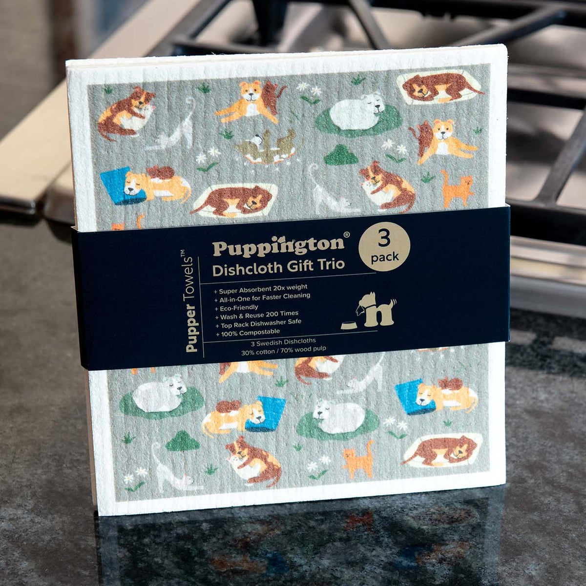 Puppington Pupper Towel 3-Pack - Sporty Breeds