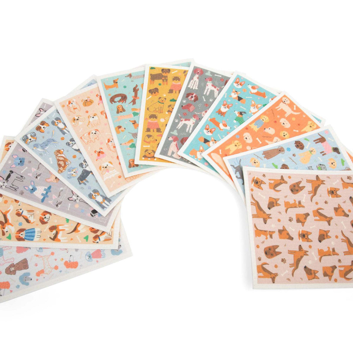 Puppington Puppy Towels Dog Swedish Dishcloths 12-Pack