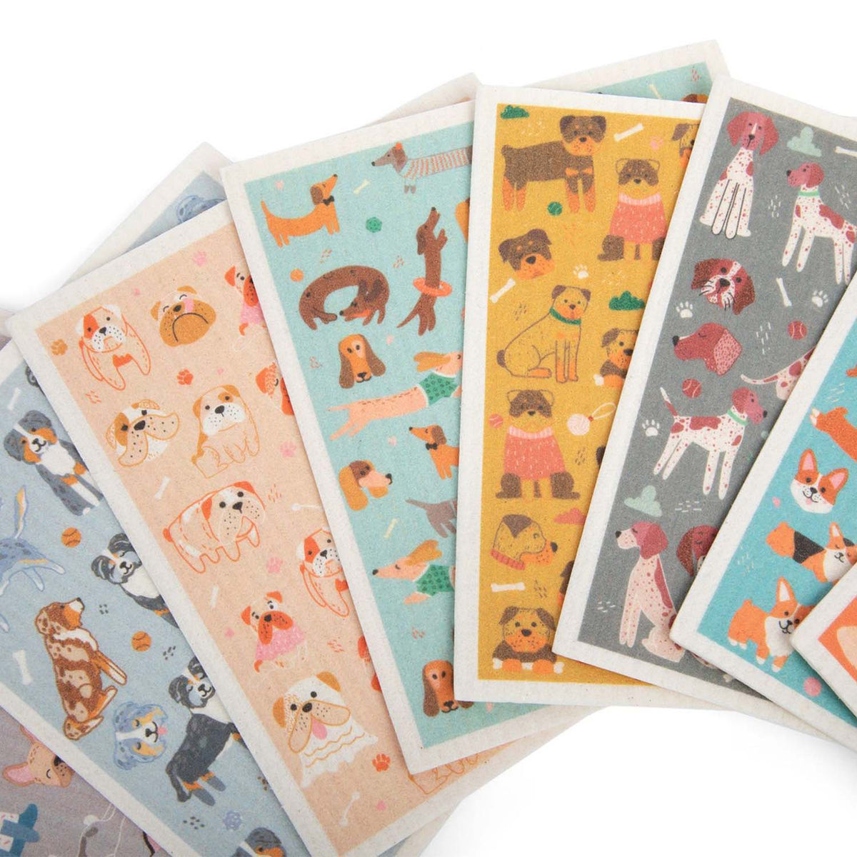 Puppington Puppy Towels Dog Swedish Dishcloths 12-Pack