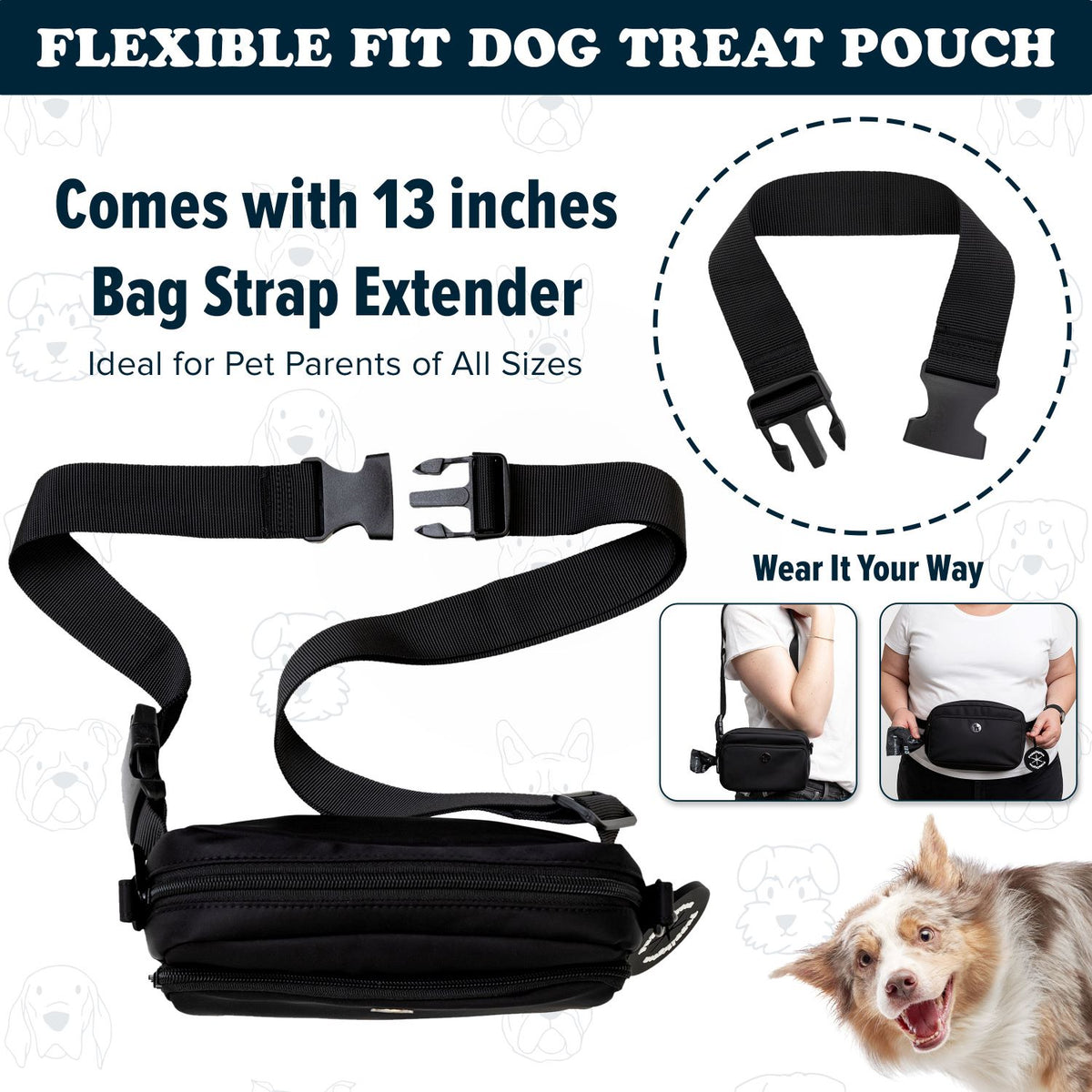 Puppington Perfect Fit Bag Strap Extender