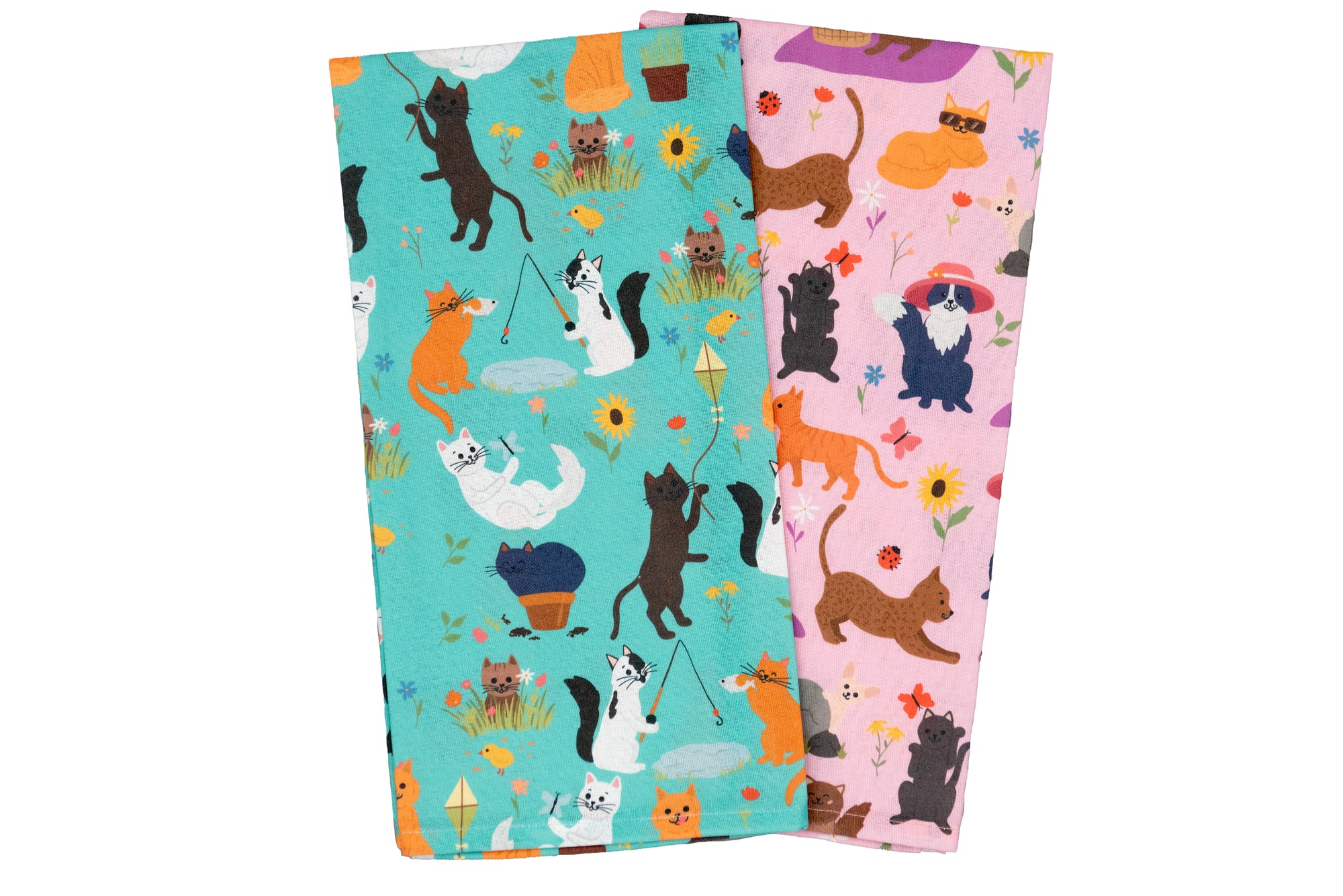 Puppington Kitchen Towels - Spring Kitties (Whiskers & Bloom)