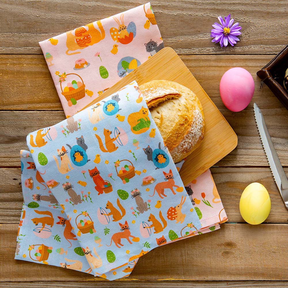 Puppington Kitchen Towels - Easter Kitties