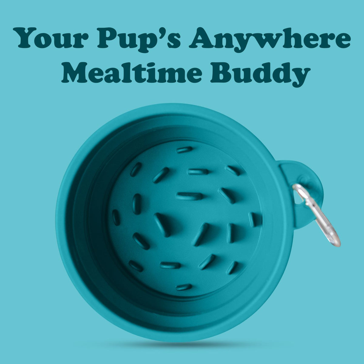 Puppington Slow-Feeding Reisvoerbak voor Honden