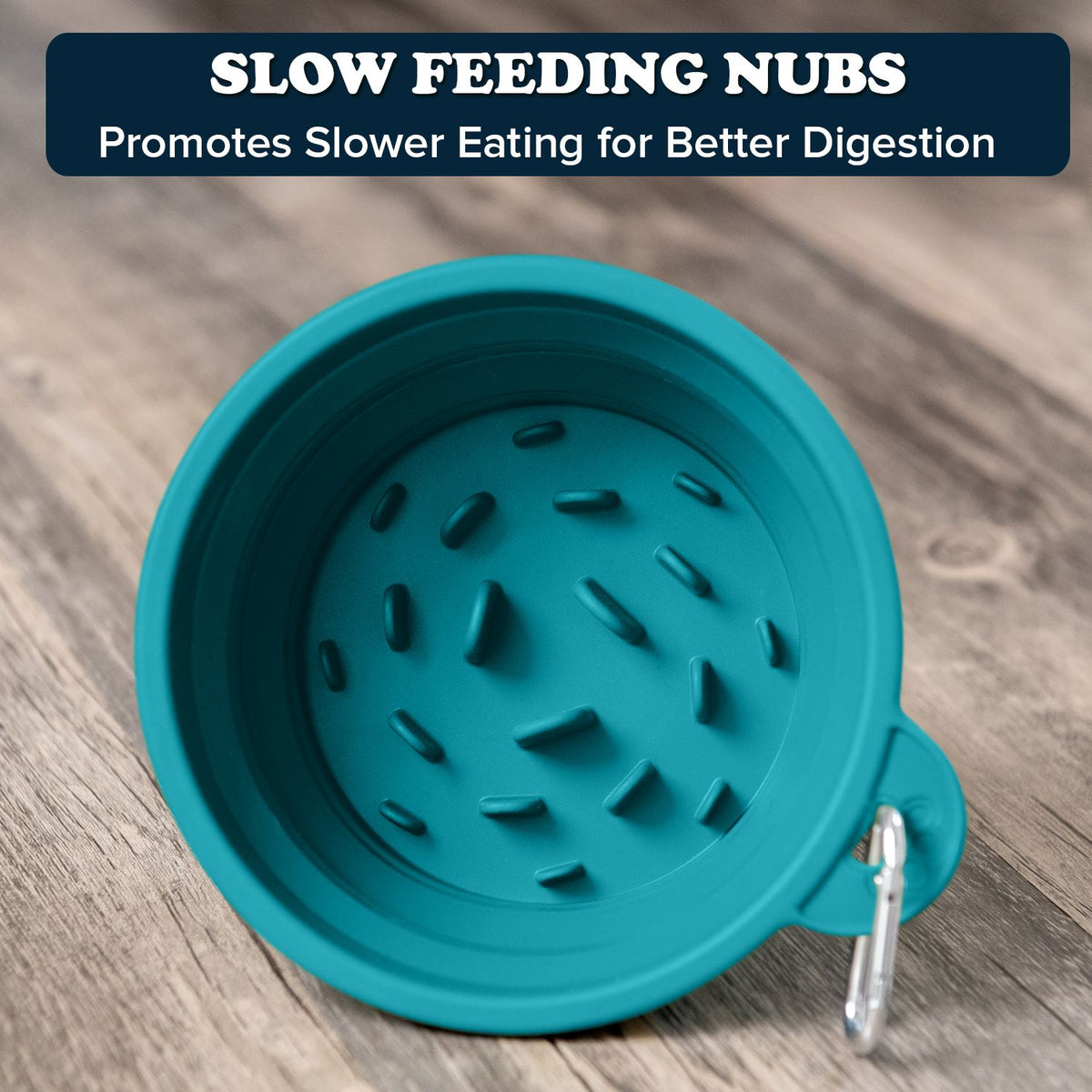 Puppington Slow-Feeding Reisvoerbak voor Honden