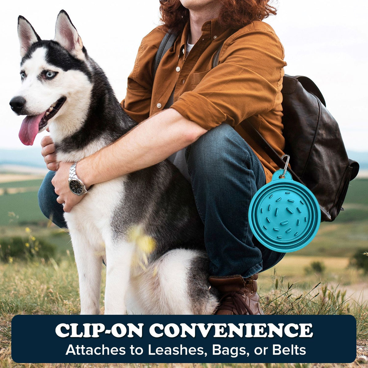 Puppington Slow-Feeding Reisvoerbak voor Honden