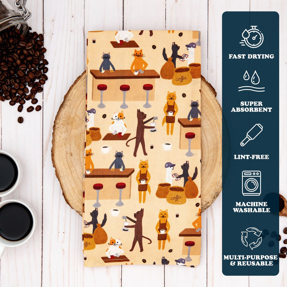 Puppington Kitchen Towels - Perky Pets Coffee Bar