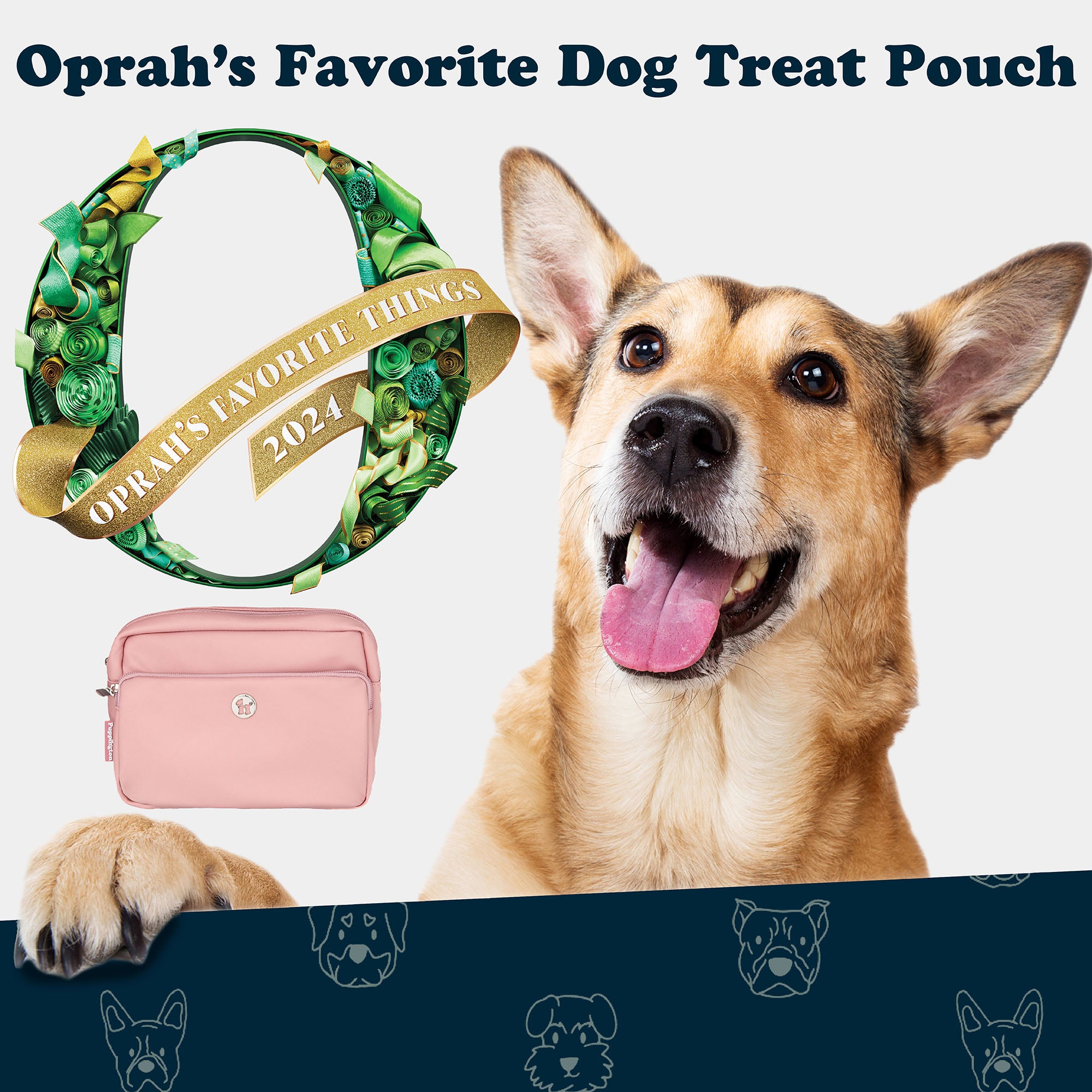 Puppington 3-in-1 Crossbody Dog Treat Pouch with Matching Poop Bags