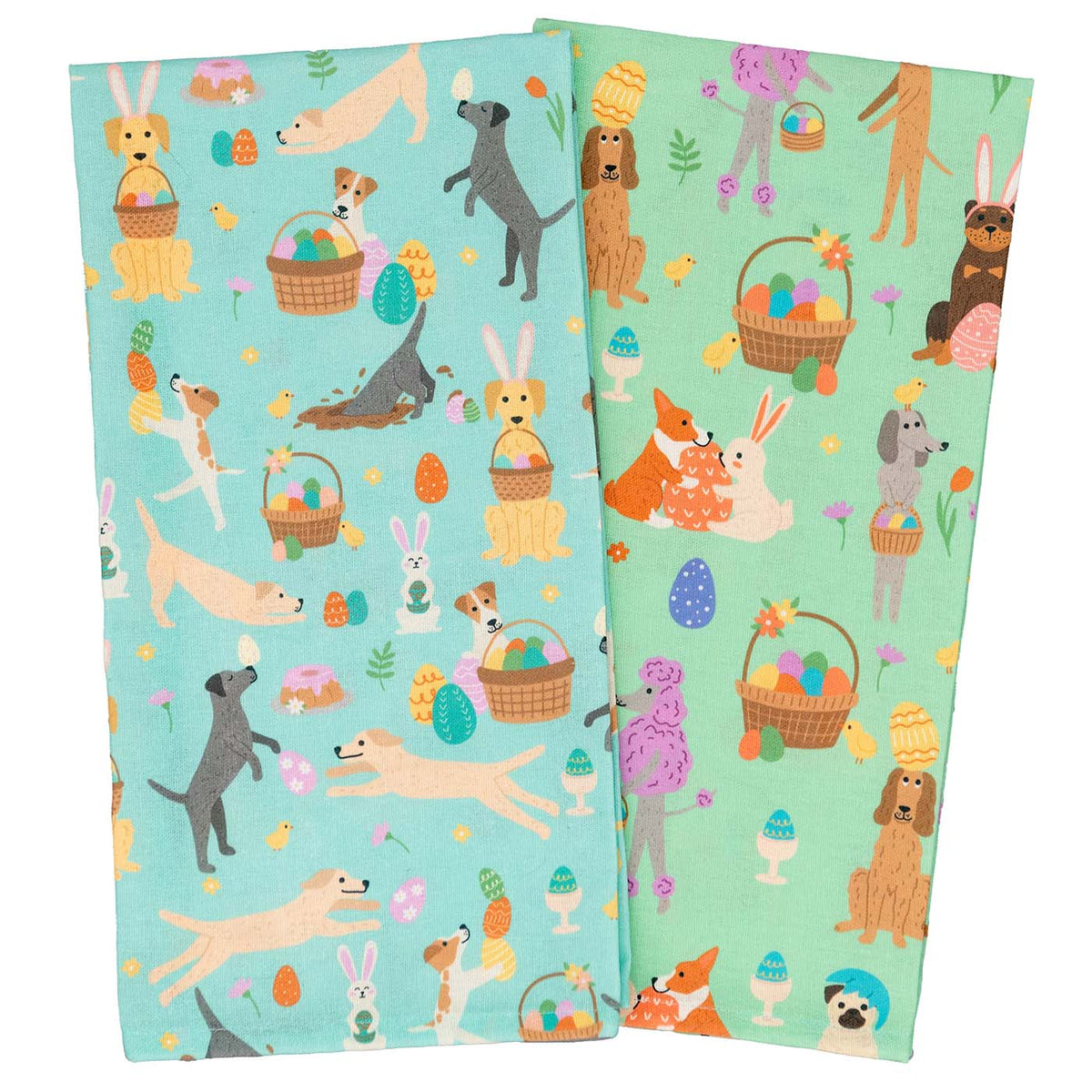 Puppington Kitchen Towels - Easter Pups (Egg Hunt Hounds)