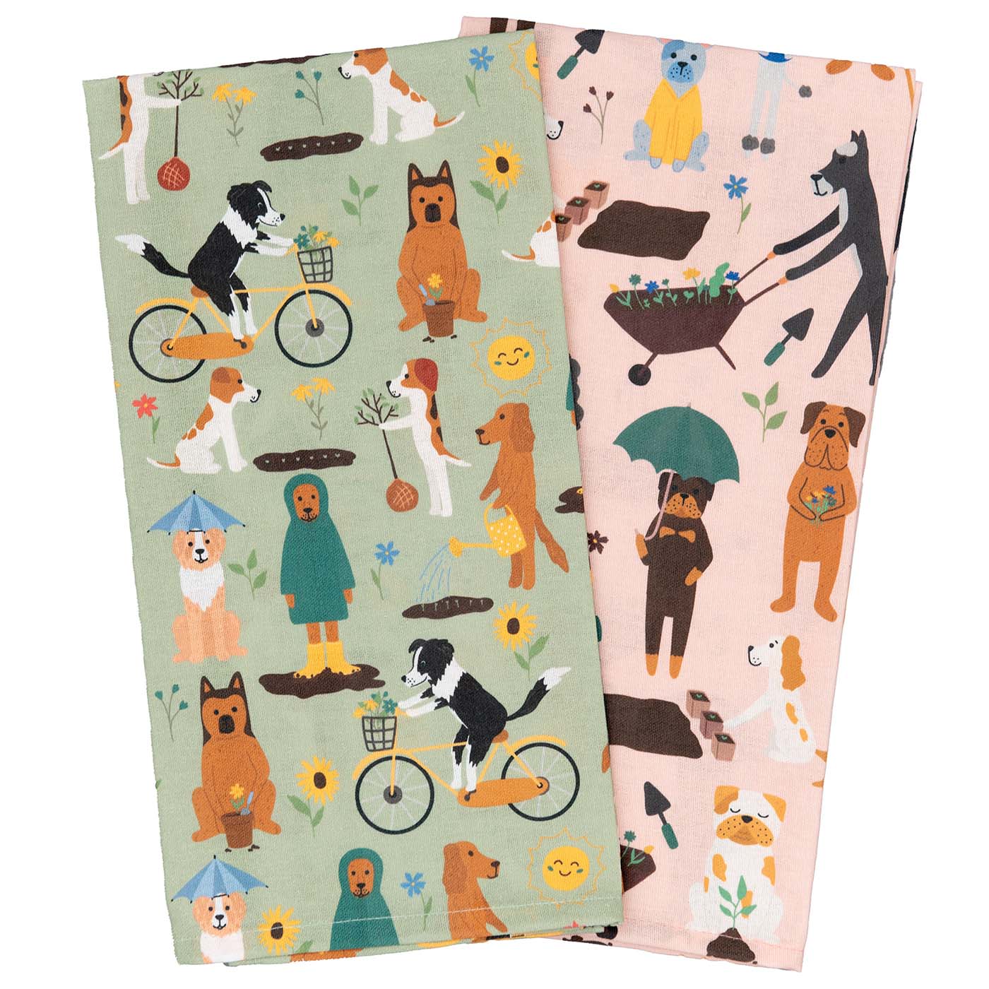 Puppington Kitchen Towels - Spring Pups