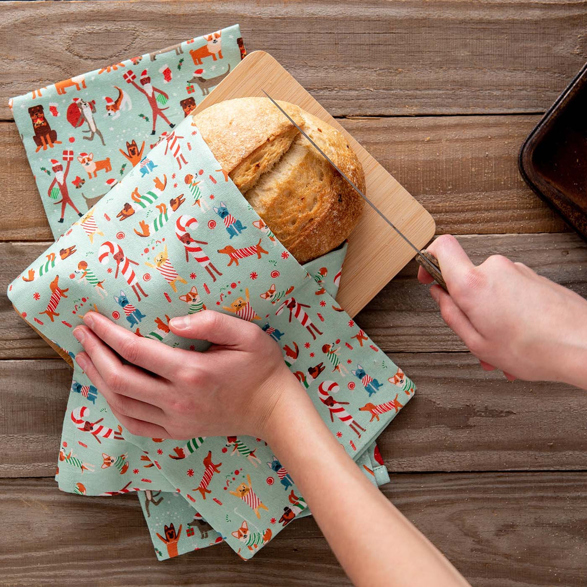 Puppington Kitchen Towels - Christmas Pups