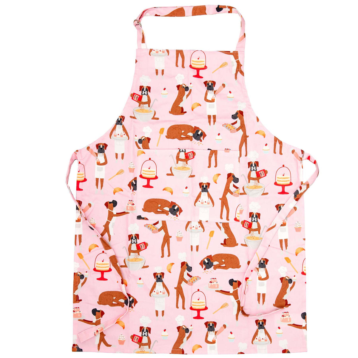 Puppington Pink Apron for Dog Lovers - Baking Boxers